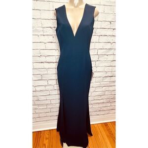 Dress the Population Womens Midnight Blue Sandra Mermaid Gown Size Large  NWT